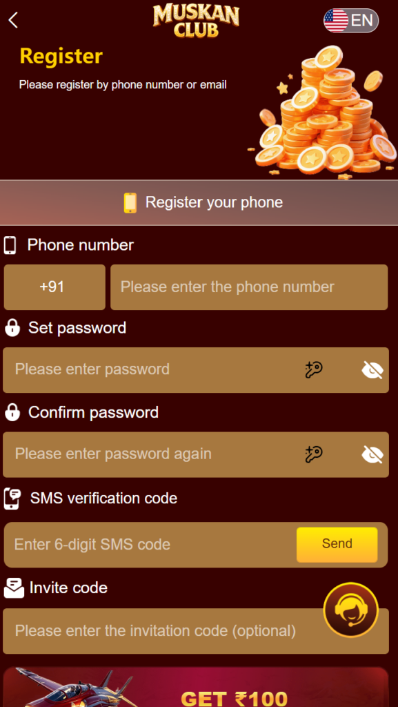 how to register muskan club game